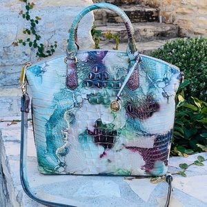 NWT Brahmin large duxbury leather satchel nirvana